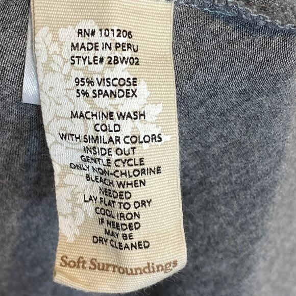 Soft Surroundings Womens Heather Gray Timely Turtleneck Tunic Top Size Small - Picture 9 of 9